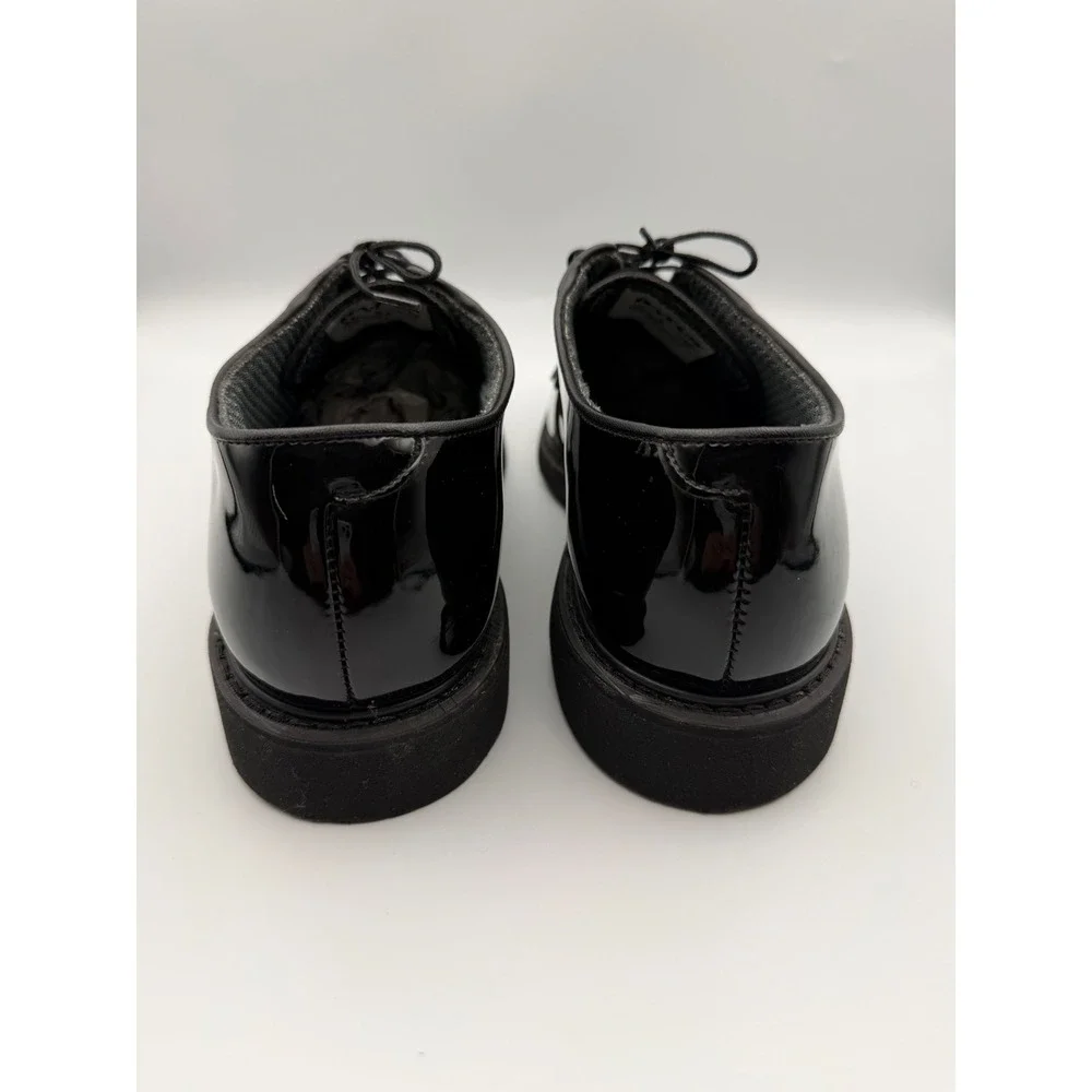 Bates High‎ Gloss Oxford Mens 9.5 D Black Patent Dress Shoes 00942